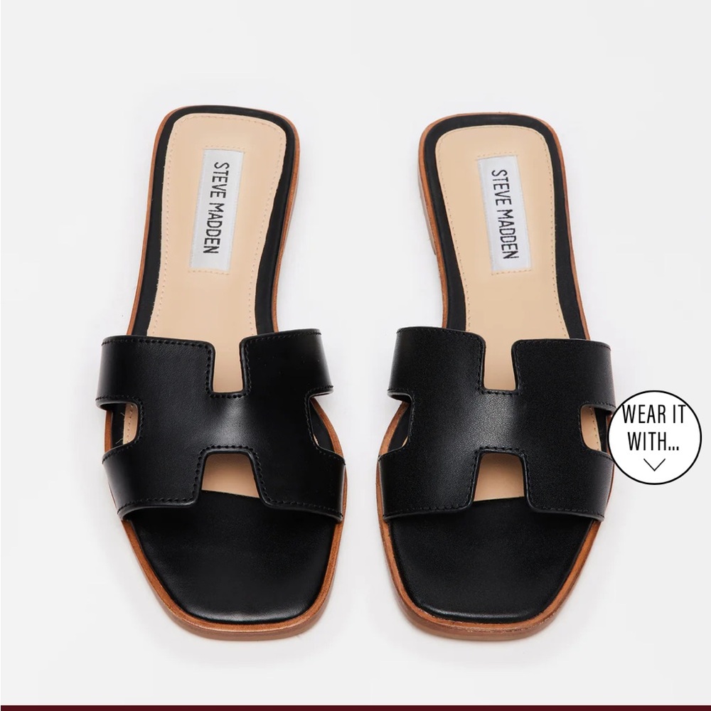Steve Madden Hadyn Black Sandals